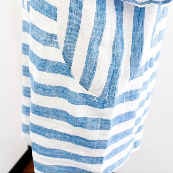 Soft Surroundings blue & white striped cold shoulder top! - Picture 4 of 6